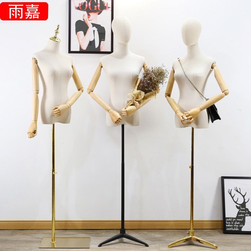 婚纱模特服装店展示架女模特半身人台橱窗韩版假人体秀禾架子代发