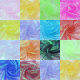 Magic Color Laser Cloth Glass Yarn Flat Colorful Colorful Fabric Bright Silk Organza Decorative Stage Performance Clothing Cloth