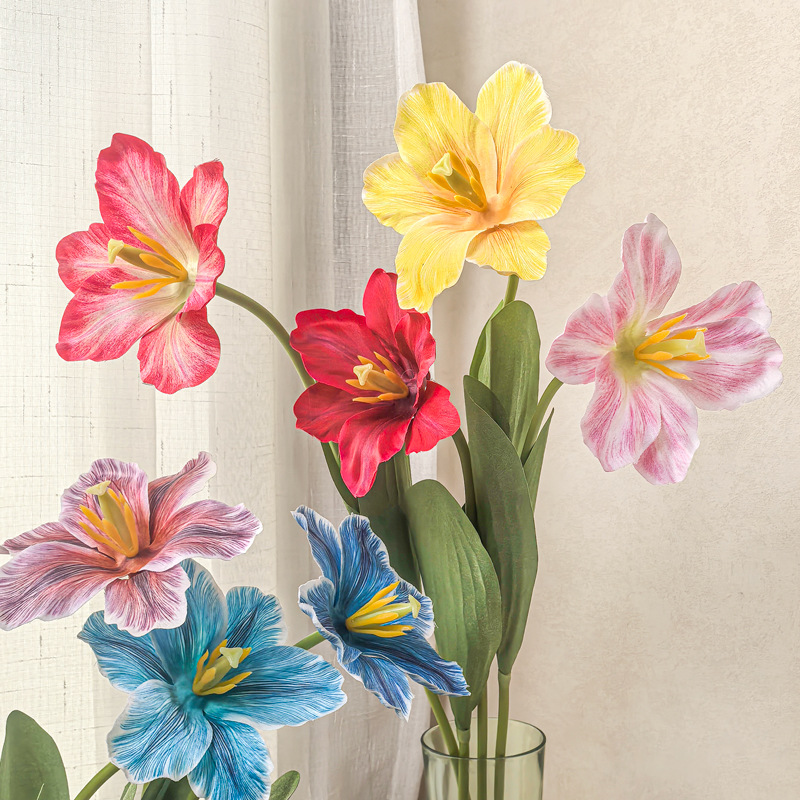 Simulación de flores de alta calidad absorción de colores tulipanes flores de seda florista flores biónicas decoración para el hogar flores