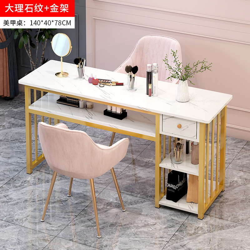 Neta de la moda rojo mesa de uñas y silla traje simple oferta especial Mesa de salón de uñas económico japonés individual mesa de uñas Doble