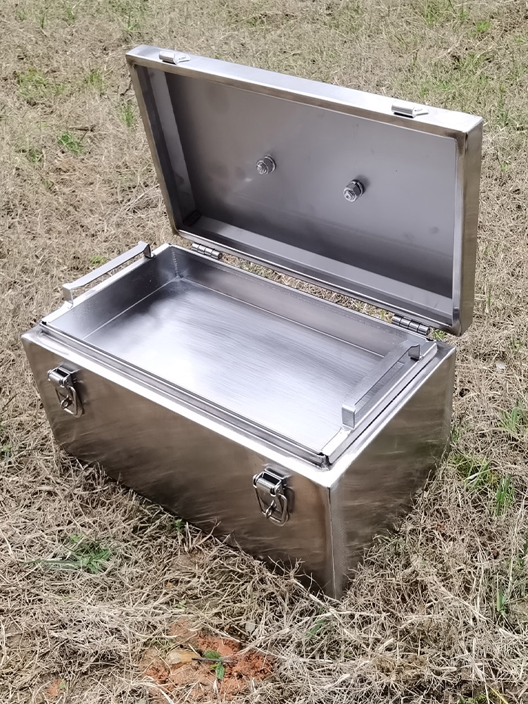 Caja de herramientas de hardware de acero inoxidable 304 industrial portátil personalizado caja de almacenamiento caja de almacenamiento doméstica reparación de automóviles