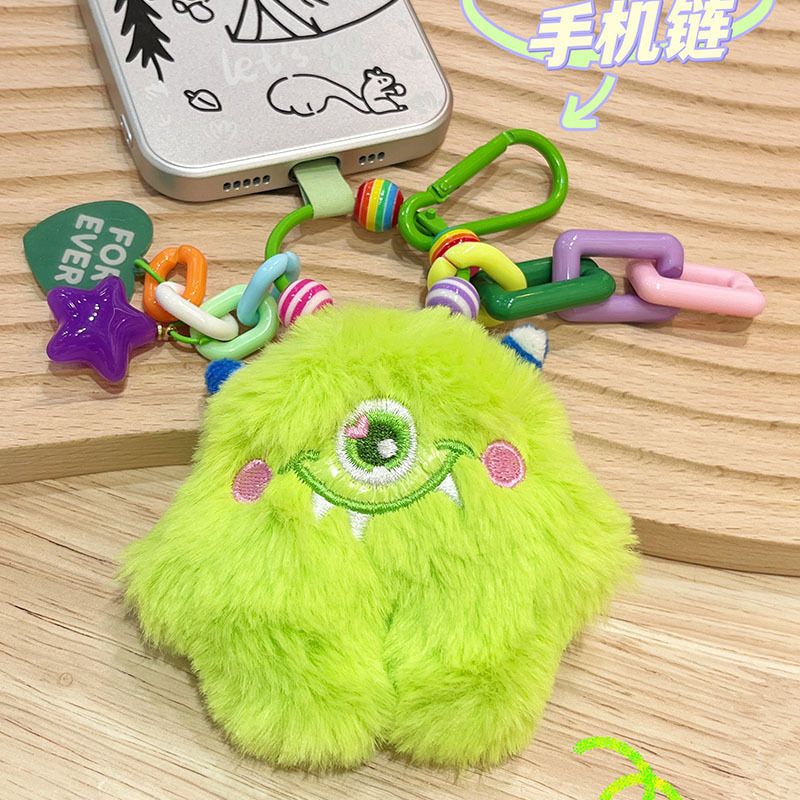 [Venta caliente] genuino de peluche monstruo coche llavero par colgante de teléfono móvil colgante bolsa colgante
