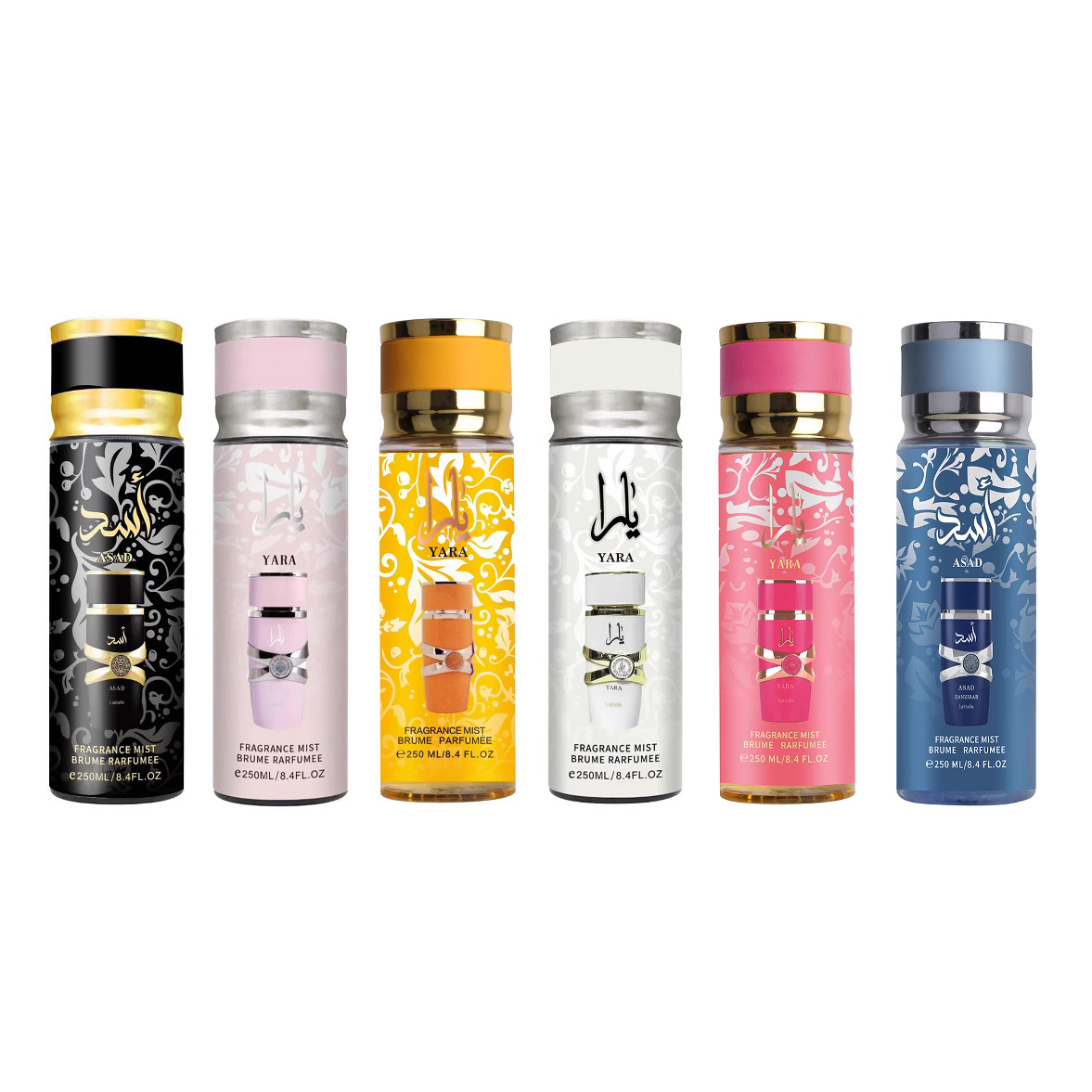 Cuerpo spray body mist transfronterizo lattafa yara árabe vietnamita Perfume 250ml
