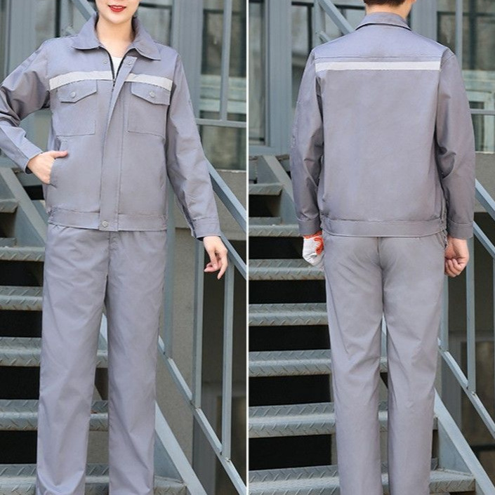 Long Sleeve Reflective Work Clothes Suit Men's Spring and Autumn Safety Wear-resistant Worker's Factory Shirt Orable Labor Protection Clothing