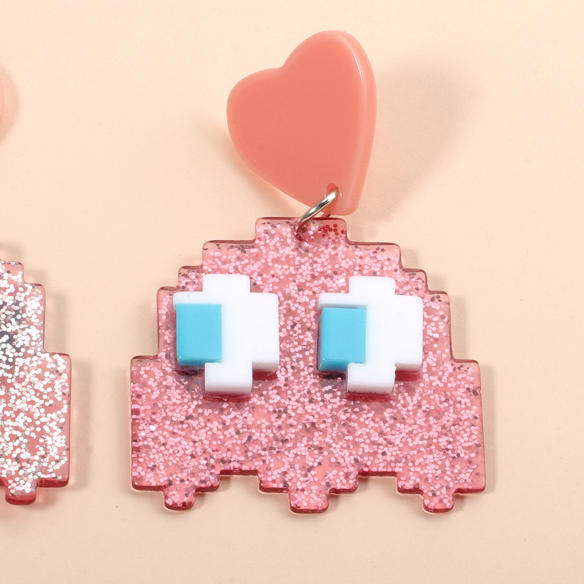 Acrylic Cute Little Monster Pendant Earrings display picture 6