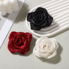 跨境现货缎面亮丝手工卷花仿真玫瑰花苞 DIY鞋子头饰服饰配件辅料
