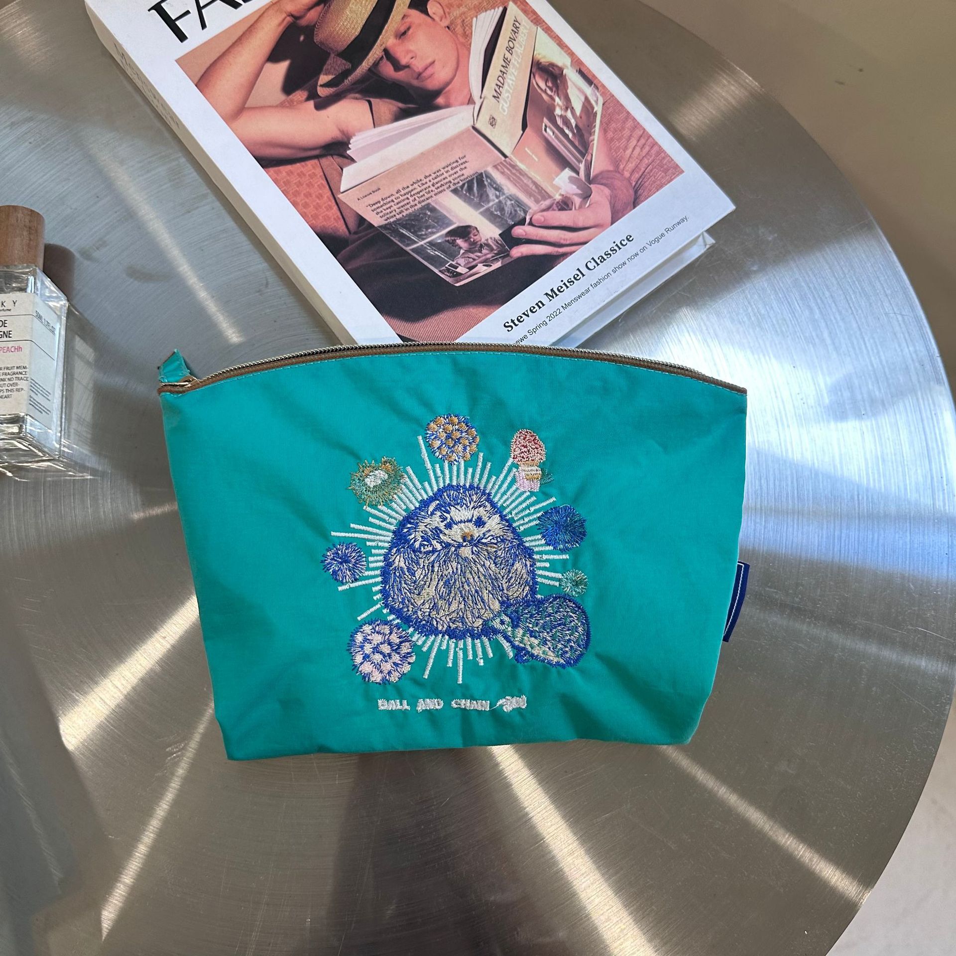 녹색 고슴도치 메이크업 가방