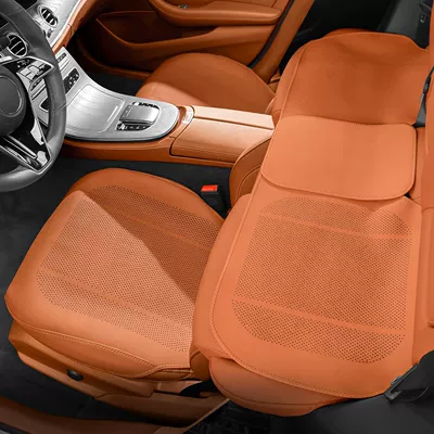 Seat cushion, seat cover: Car Seat Cushion - ideal-orange-3-piece-set-of-front-and-rear-seat-cushions