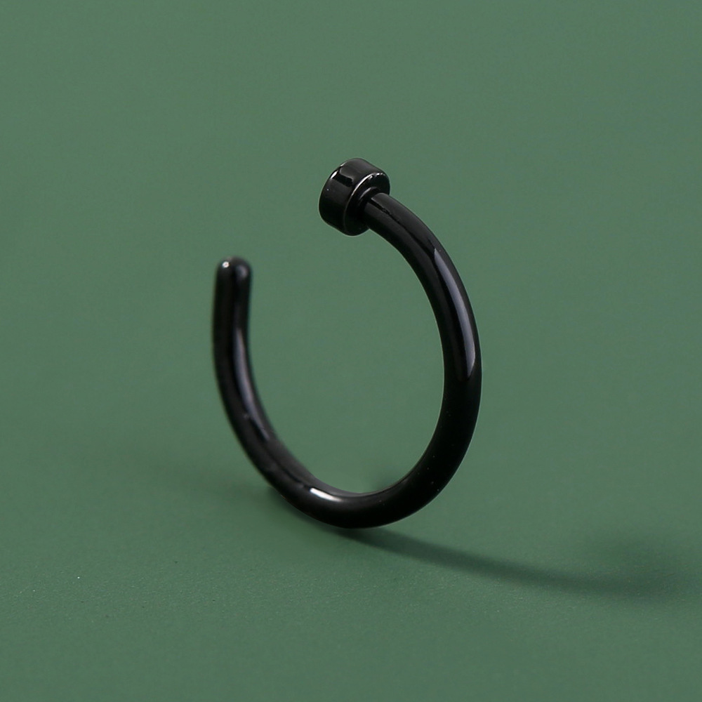 Fashion New Personality Exaggerated Stainless Steel False Nose Ring C-shaped Nose Nail Jewelry display picture 10