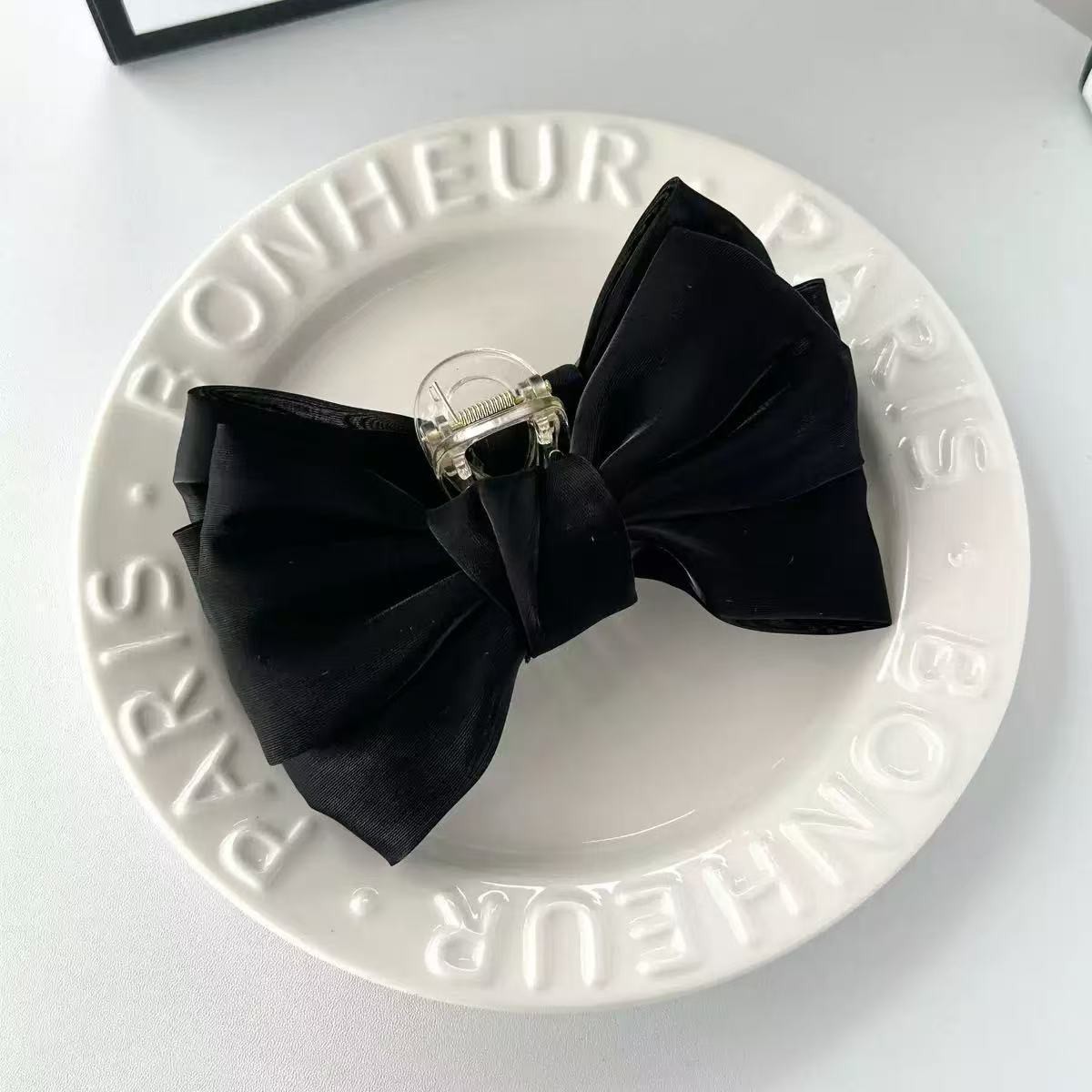4496 Mesh Bow Clip [Black]