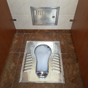 Eco-Toilet Water-Saving Stainless Steel Deodorizing Squat Toilet Foam Micro-Flush Squat Toilet Water-Free Ecological Toilet
