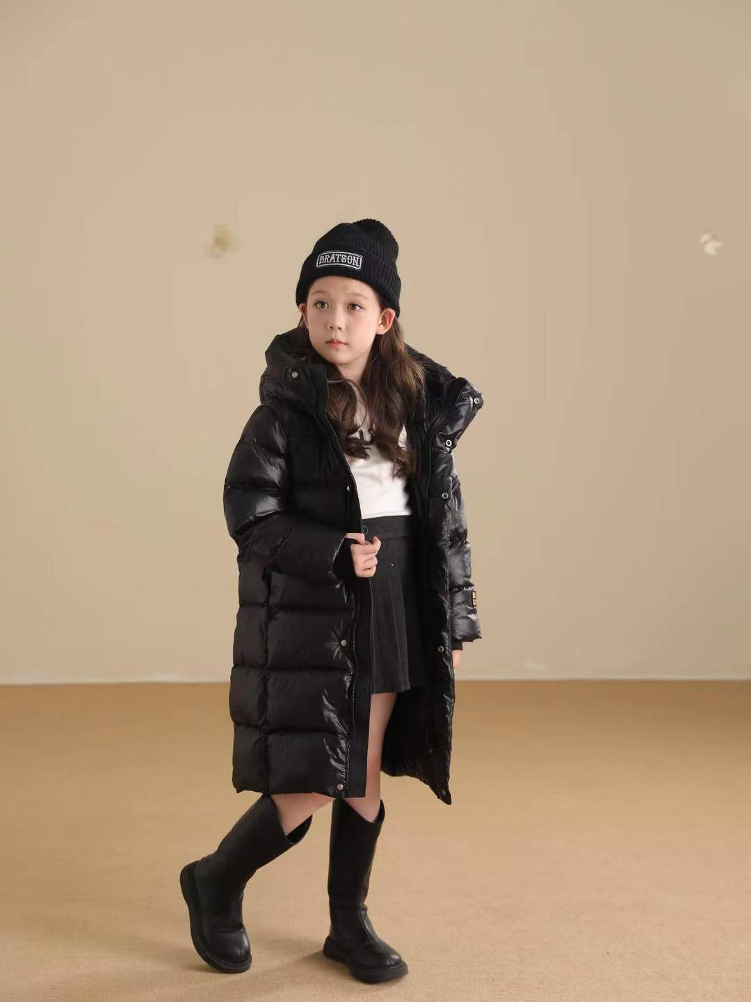 Black Gold 3.0 children's and women's identical goose down jacket waterproof windproof lengthened and thick down jacket_voghion.com
