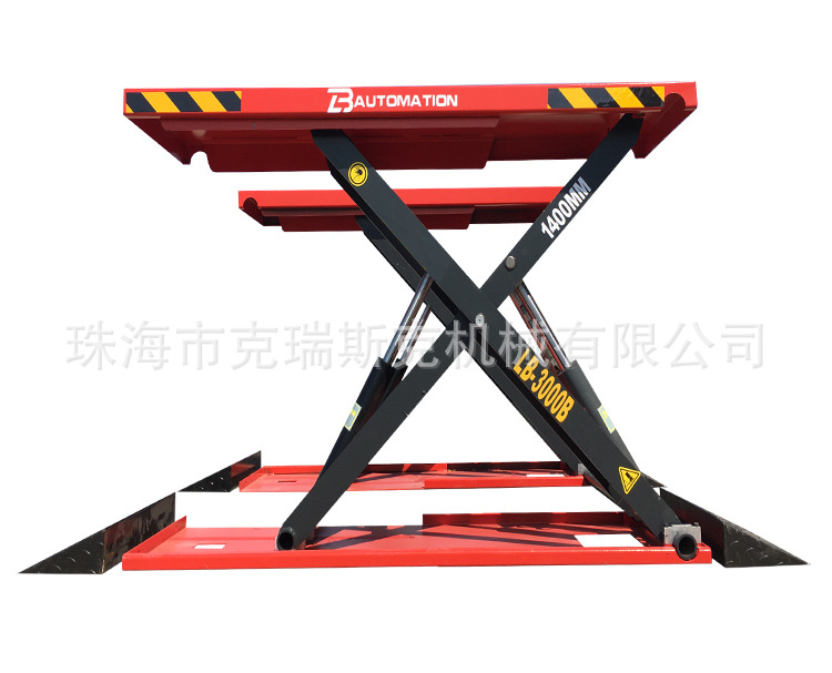 Factory Direct Sales Liba 1.4m Car Lift Four-Cylinder Overhead Scissor Lift 4 Tons Ultra-Thin Small Scissors