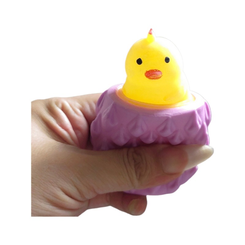Explosiones transfronterizas de piña taza de pollo extruido taza de pellizco creativo de ventilación artefacto regalo de descompresión juguetes de descompresión mayorista