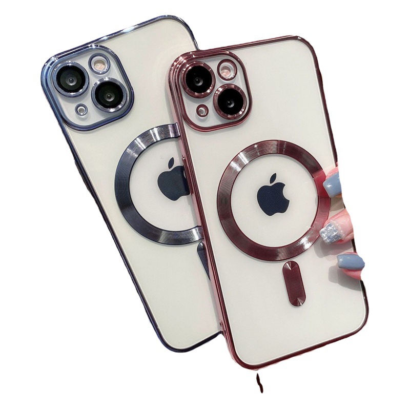 Adecuado para iPhone 17, película de lente con patrón de CD magnético galvanizado, funda para teléfono móvil 16, funda protectora magnética todo incluido para Apple 15, 14