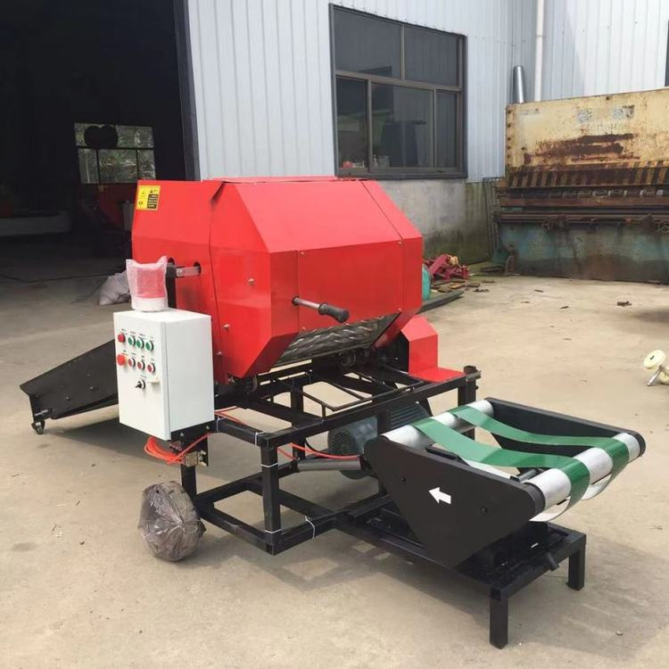 自动断膜秸秆裹包机电动卧式捆草机羊场牛场青储压块设备