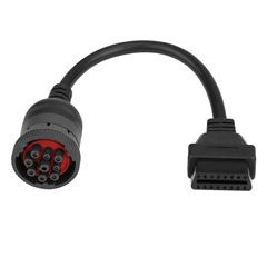 Connect Truck Cable OBD1 to OBD2, using a 9PIN female connector to OBD2 16PIN.