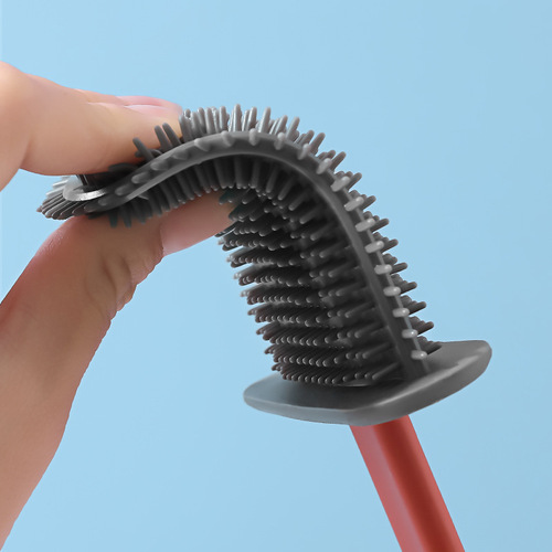 Toilet Brush No Dead Angle Washing the Toilet Silicone Brush Hanging Bathroom Housework Cleaning Brush Creative Toilet Cleaning Brush