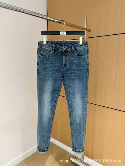 Italian-Style Z Old Money Style Light Luxury Men's Clothing 25 Autumn/Winter Washed Slim-Fit Tapered Business Simple Versatile Casual Jeans