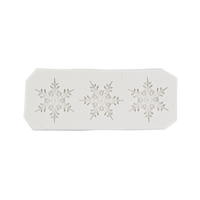 Navidad multi-estilo de copo de nieve de silicona molde fondant pastel de chocolate molde de bricolaje para hornear decoración de Navidad epoxi