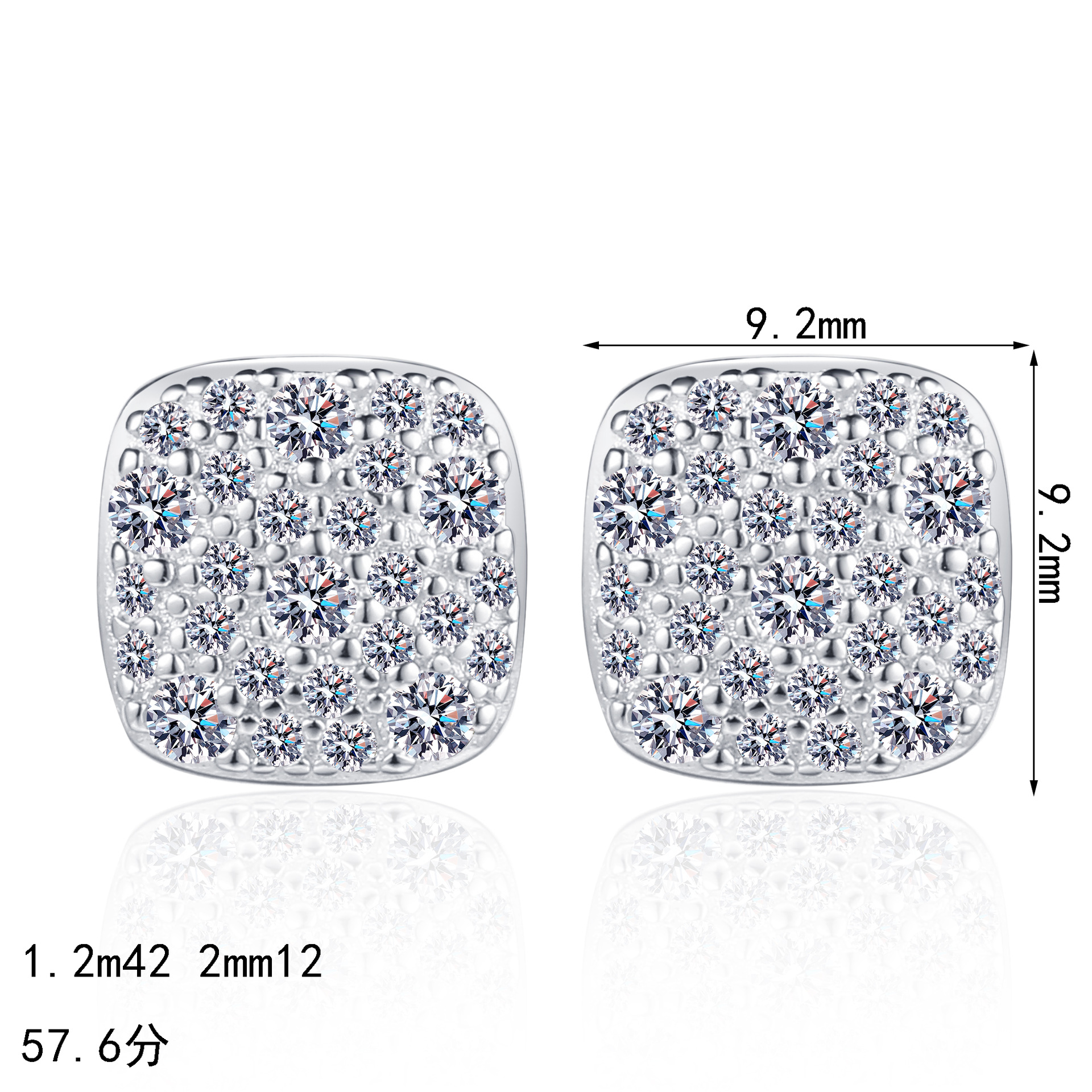 Orecchini a cerchio in argento sterling con moissanite d_voghion.com