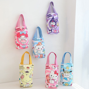 Cartoon Water Bottle Bag Small Umbrella Storage Bag Kuromi Canvas Hand Storage Bag