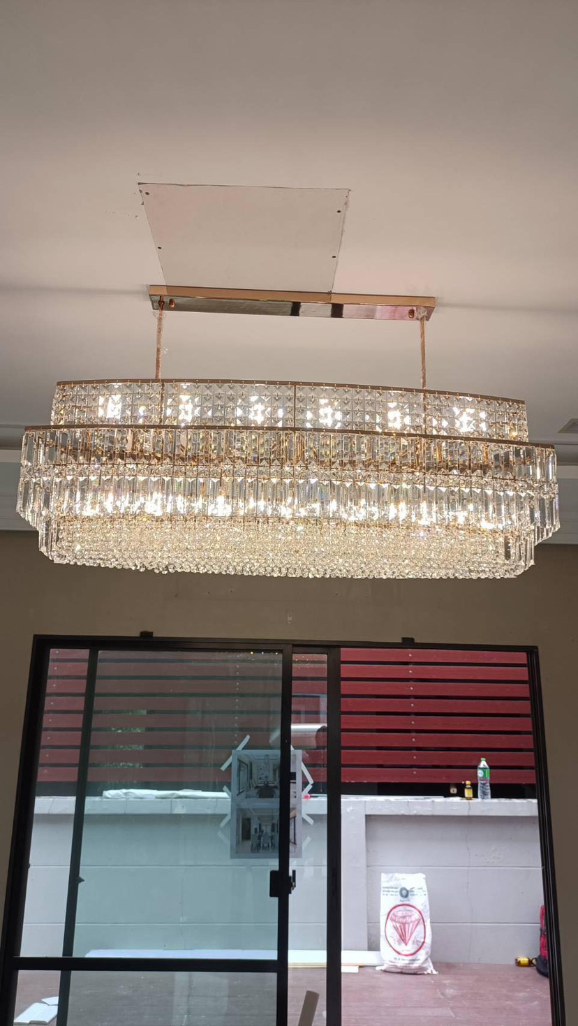 Lámpara de hotel a gran escala, araña de cristal personalizada, lámpara de cristal artesanal, lámpara de cristal en forma de pez, lámpara de Zhongshan, araña grande