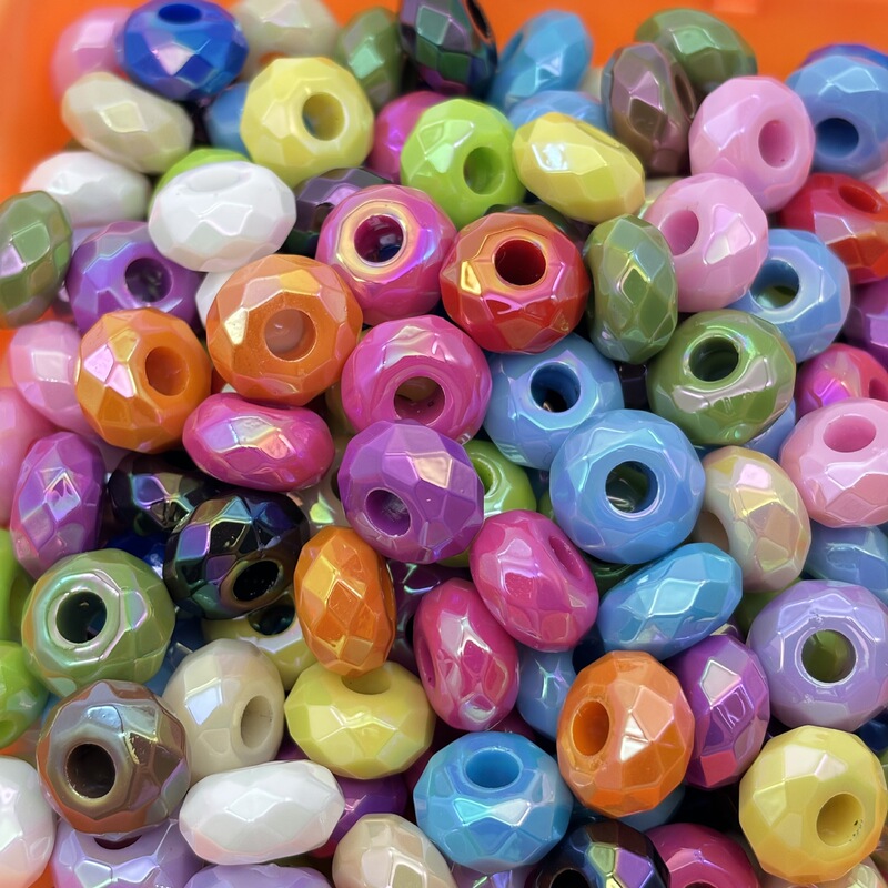 14mm Uv Plated Solid Color High-Gloss Acrylic Wheel Beads Large Hole Flat Round Beads DIY Mobile Phone Chain Keychain 14mm Uv Plated Solid Color High-Gloss Acrylic Wheel Beads Large Hole Flat Round Beads DIY Mobile Phone Chain Keychain