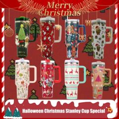 クロスボーダークリスマス特別な 40 オンス車二層ステンレス鋼車断熱カップアイスカップストロー卸売