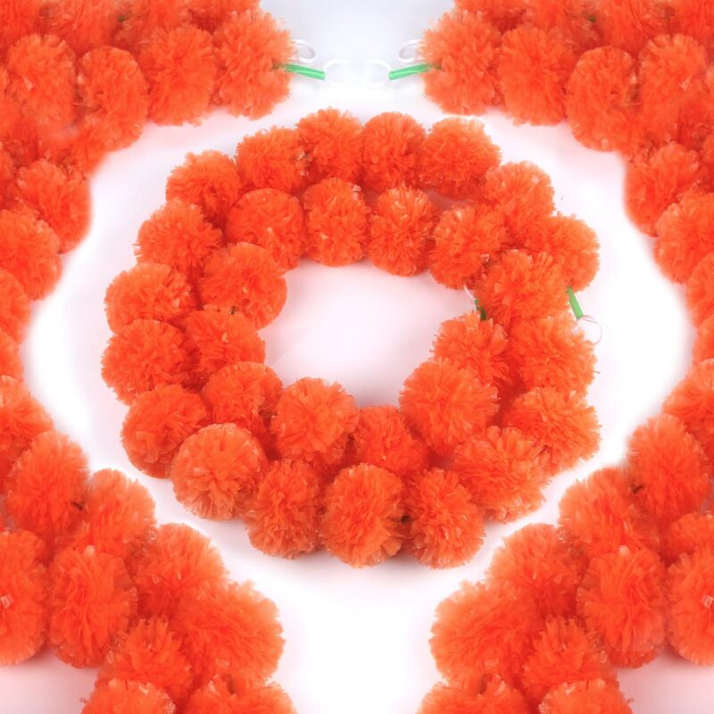 Diwali Indian Mexican Wedding Marigold Garland Ramadan Decoration Plastic Flower String Fast Delivery