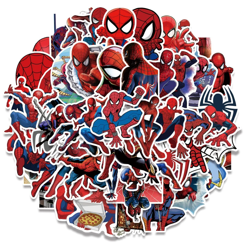 Стикеры, герои для мальчиков, классические наклейки, Спайдермен, Marvel, граффити