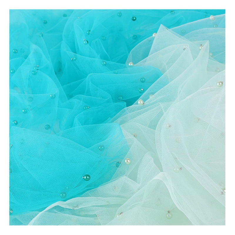 Camino de Mesa de Malla con Cuentas de Perlas Tridimensionales, Decoración para Bodas, Banquetes y Fiestas, Éxito de Ventas Transfronterizo