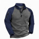 Cross-border foreign trade European and American tactical fleece fleece clothing men's polar fleece warm autumn and winter solid color flannel pullover collar coat