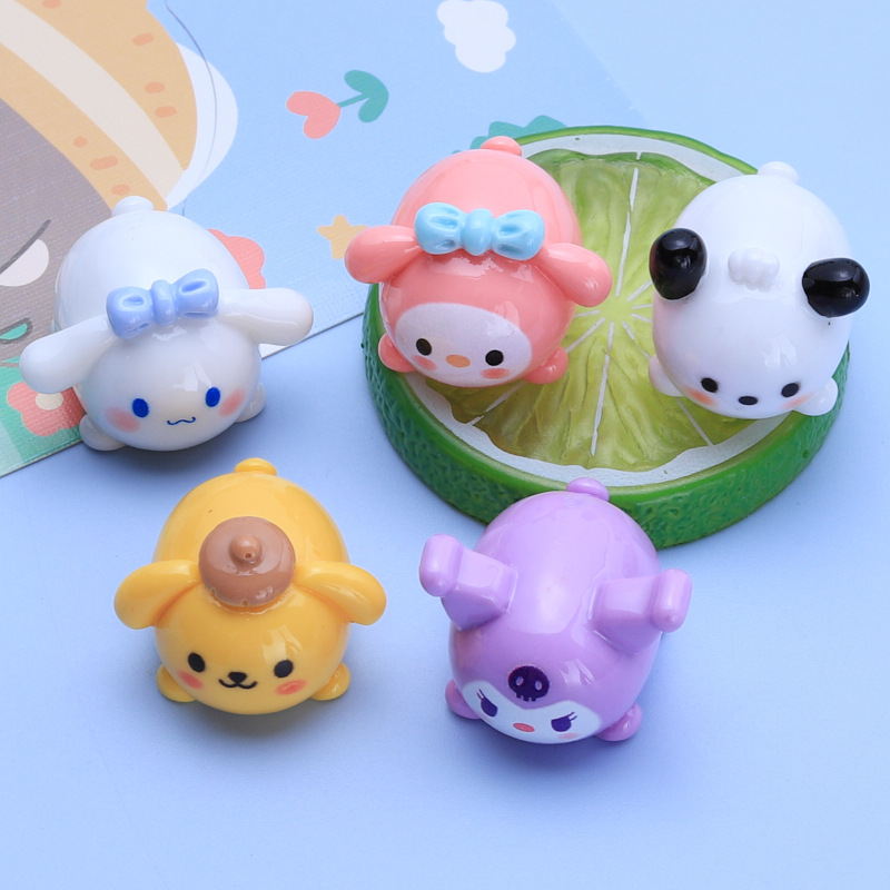 Mentir pequeño animal superficie brillante Nueva joyería de DIY refrigerador etiqueta engomada de la taza de agua accesorios de resina de material de joyería