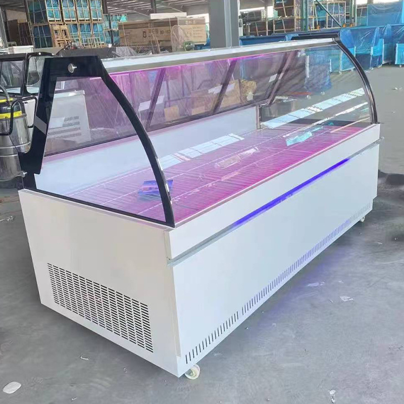 Refrigeración por aire recto congelador de cocina de cocina mostrador congelador congelador de alimentos cocinados comerciales almacenamiento de verduras frías fábrica directa