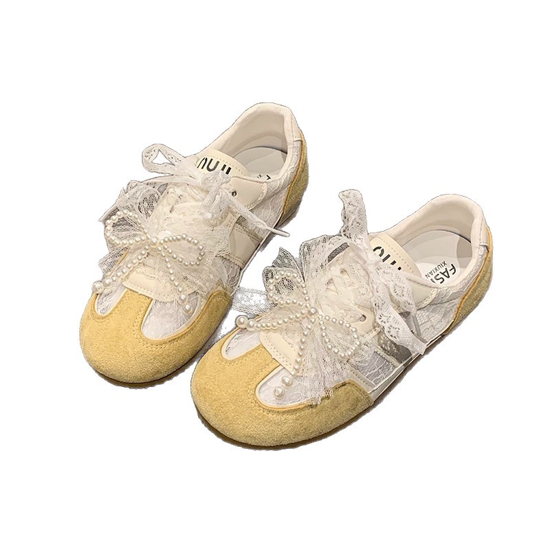 2026 verano nuevo nicho plano zapatos de entrenamiento de la red versátil transpirable zapatos deportivos casuales encaje Gump zapatos mujeres