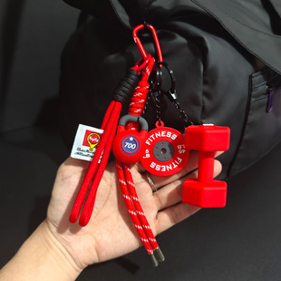 Miu Series Dopamine Color Fitness Imitation Equipment Bag Hanging Accessories Fitness Series Keychain Wholesale and Retail
