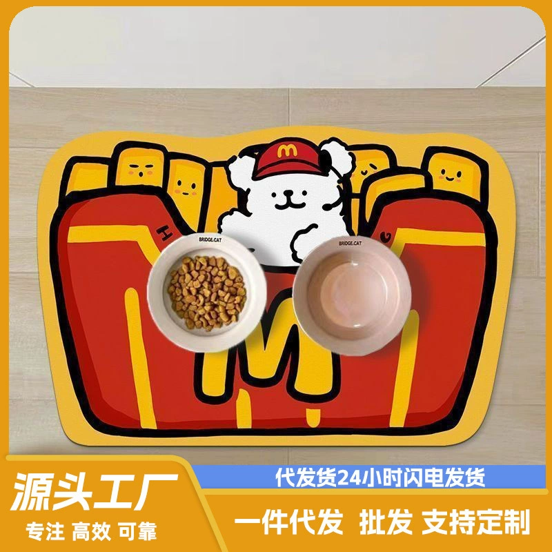 Кошки и собаки домашние животные устойчивы к грязи и противоскользящие универсальные диатомовые грязевые коврики мультфильм линии щенок впитывает воду коврик для домашнего использования