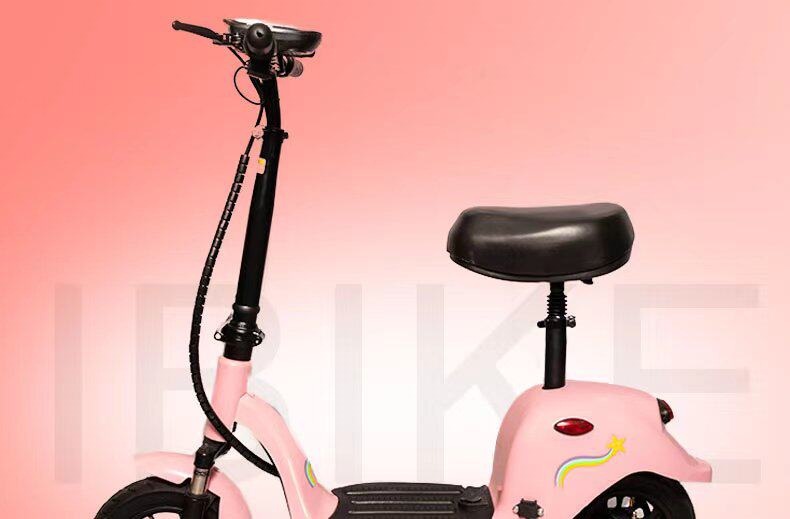 Suitable for Little Dolphin electric vehicle, mini foldable unisex scooter, small two-wheeled electric bike with lightweight lithium battery