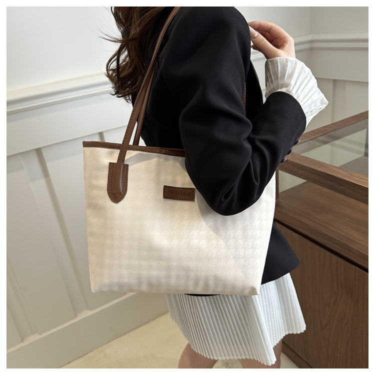 New simple and casual tote bag wholesale, cross-border shopping, commuting, armpit bag, large capacity, trendy and fashionable shoulder bag undefined