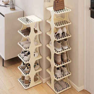 Simple Doorway Shoe Rack, Three-Dimensional Shoe Rack, Multi-Layer Household Shoe Cabinet, Indoor Space, Ultra-Narrow Simple Storage Rack, Dormitory