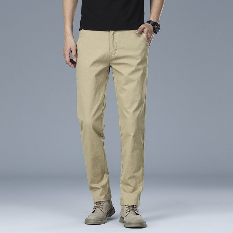 Light Luxury Men's Casual Pants 2025 Spring and Autumn New Versatile Young and Middle-Aged Straight Men's Pants Versatile Men's Slim-Fit Trousers