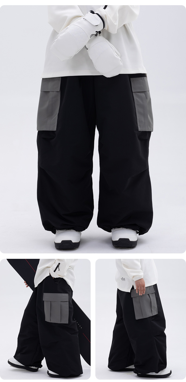 001 SNOWVERB Snowboard OVERSIZE Cross-Border Pants Women's Ski Suit Waterproof Loose Men's Outdoor_voghion.com