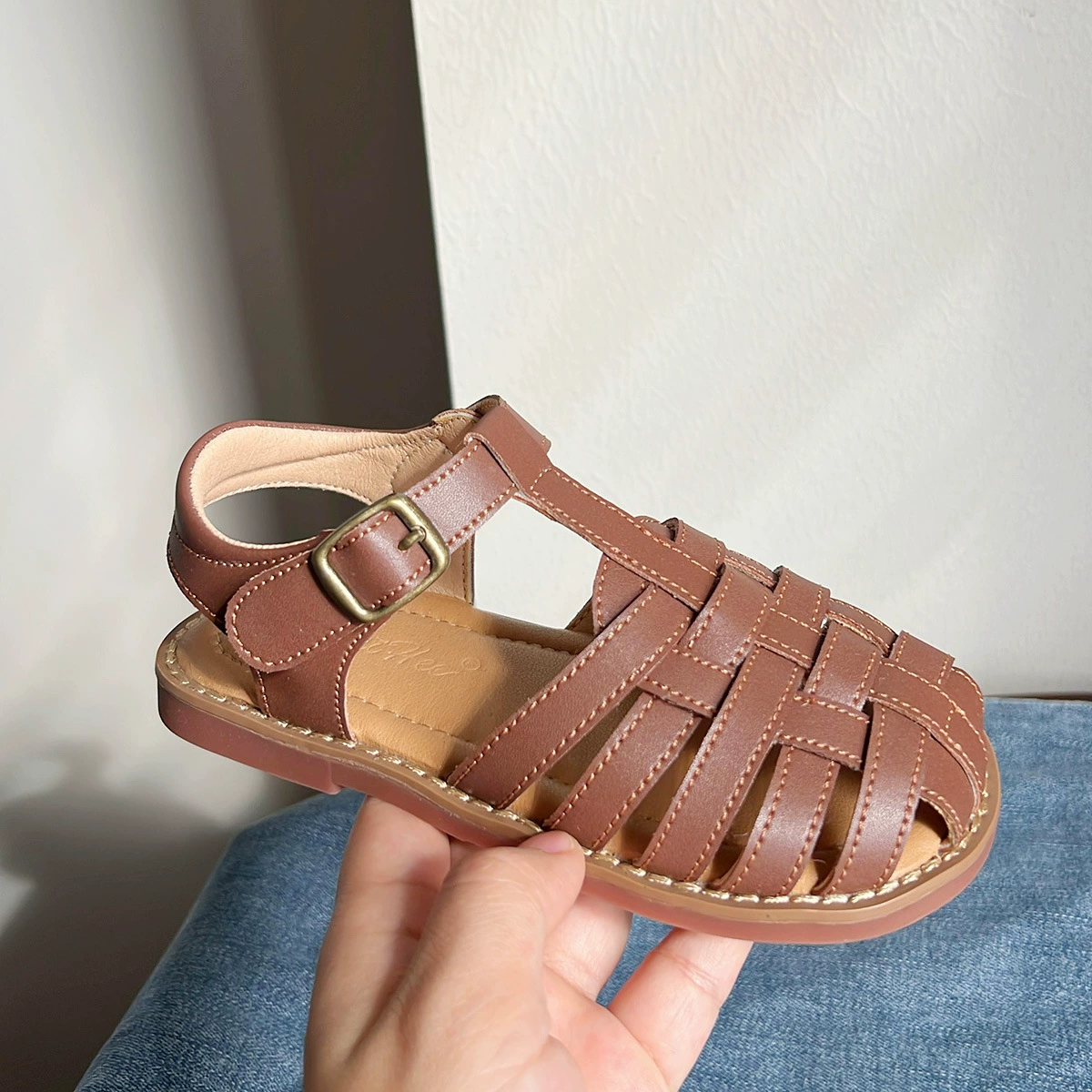 Летние вязаные ботинки для отдыха для мальчиков, обувь на пляже, корейский стиль, мягкая подошва