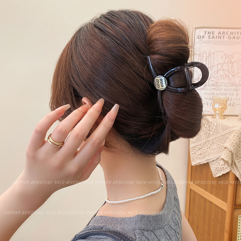轻奢高级感气质抓夹女2025新款发夹后脑勺盘发发量多鲨鱼夹子头饰|undefined