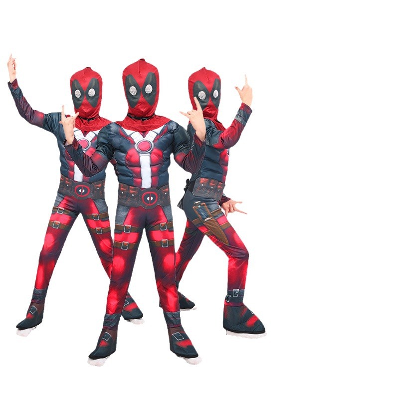 Traje de Músculos para Niños de Capitán América, Iron Man, Superman, Spiderman y Optimus para Halloween