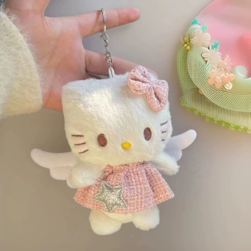 Hello Kitty, плюшевая подвеска, игрушка, брелок, украшение сумки, кукла, подарок на день рождения, оптом