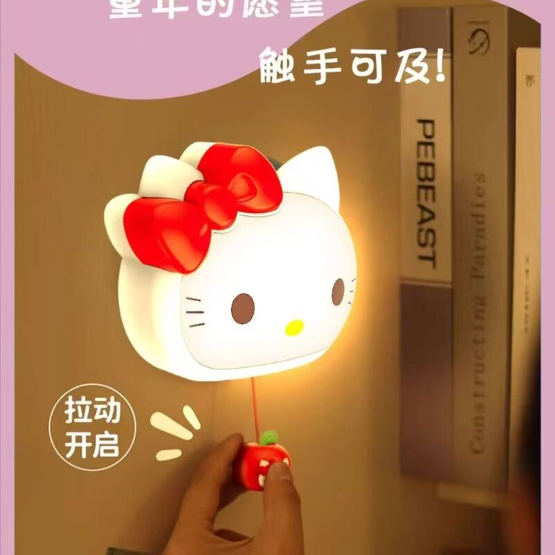 Hellokitty Night Light Bedroom Smart Voice-Controlled Ambient Soft Light Tap Lamp Ornament Ip Licensed