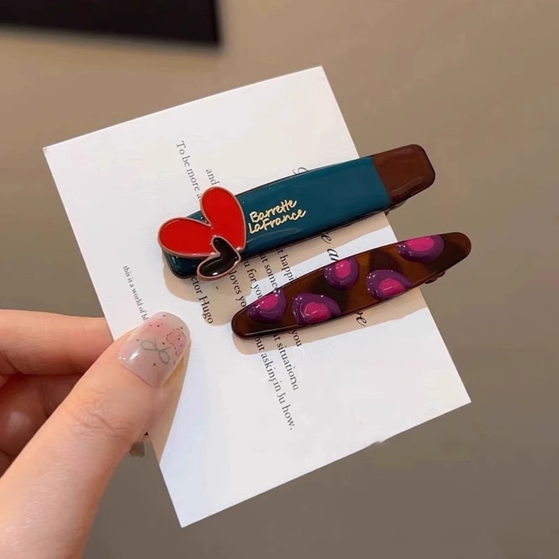 Corea del Sur Dongdaemun amor brocas de cabello de color mujer dulce brocas de cabello flanco brocas de cabello rotas brocas de boca de pato adornamiento de cabeza