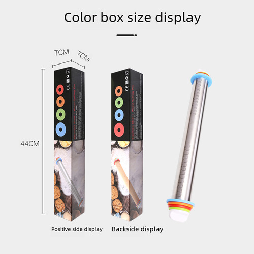 Cross-border silicone plastic rolling pin dumpling skin pizza roller roller silicone flour roller baking tools